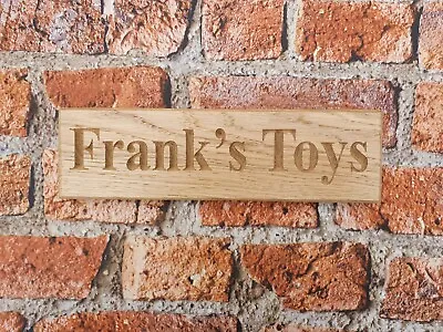 £7.99 • Buy Personalised Oak House Sign, Carved, Custom Engraved Outdoor Wooden Name Plaque
