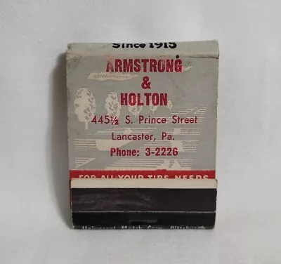 Vintage Armstrong & Holton McCreary Tires Matchbook Lancaster PA Advertising • $12.99