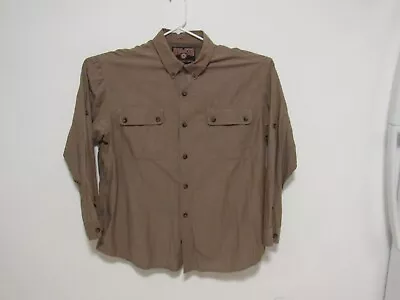 Duluth Trading Long Sleeve Vented Fishing Shirt Men's XL Bamboo Rayon Brown • $19.99