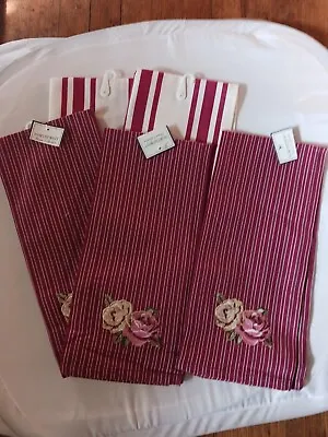 LAURA ASHLEY  KITCHEN TEA TOWELS(5)  ...home Collection - 100% Cotton • $18