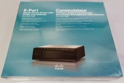 New Cisco SG200-08P 8-port Gigabit PoE Smart Switch (SLM2008PT) • $165