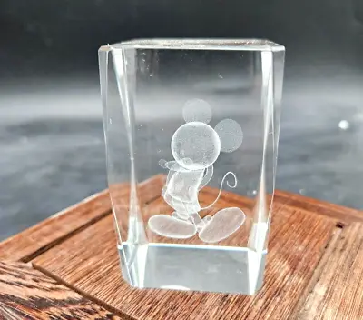 Mickey Mouse Etched Hologram Crystal Cube - Disneyland Collection • $20