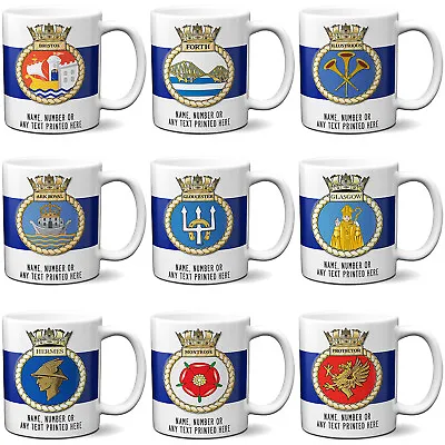 Personalised British Navy Mug HMS Naval Ship Official Military Him Dad Gift His • £12.95