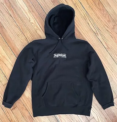 $102.50 • Buy Supreme - Paisley Box Logo - Hoodie - Black - XL - Used