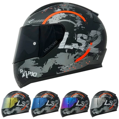 £69.99 • Buy Ls2 Ff353 Rapid Circle Motorbike Motorcycle Full Face Crash Helmet Titan Orange