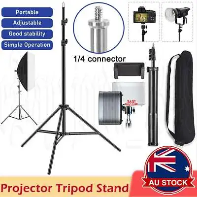 Black Aluminum Tripod Projector Stand 97-210cm Adjustable Laptop Stand Holder AU • $18.23