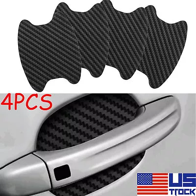 Carbon Fiber Car Door Handle Protector Film Anti-Scratch Stickers Accessories • $5.99