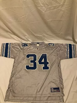 Detroit Lions  Detroit Silver & Blue  NFL Jersey #34 James Stewart 2XL VTG RARE • $101