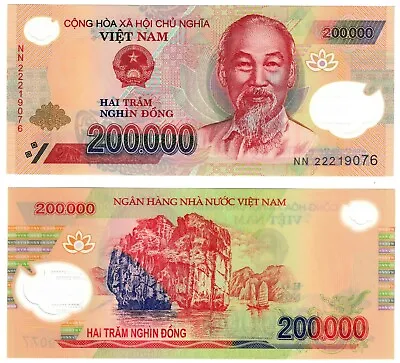 2022 Vietnam 200000 Dong Banknote UNC P123 Polymer New • $19.88
