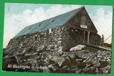 MT. WASHINGTON TIP TOP HOUSE New Hampshire VINTAGE PC. USED 5012 • $2