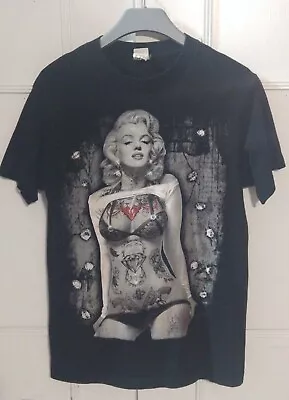 Marilyn Monroe Diamond Heart Tattoo Hollywood Sexy Graphic Mens T-Shirt Medium • $12