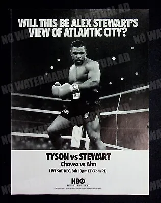 Mike Tyson Vs. Alex Stewart HBO Boxing 1990 Print Magazine Ad Poster ADVERT • $7.99
