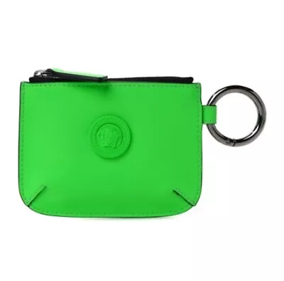 Versace Unisex Medusa Bigggie Logo Monogram Leather Keychain Pouch Charm Wallet • $395
