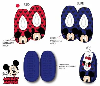 New! Official Disney Mickey Mouse Boy's Blue Cosy Slippers • £8.99