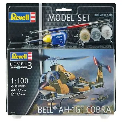 Revell Model Construction Set Helicopter Bell AH-1G Cobra 1:100 Gunships • £35.08