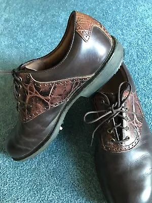 FOOTJOY Icon Brown Leather Golf Shoes  MENS SZ 10.5 M EXCELLENT Condition • $50