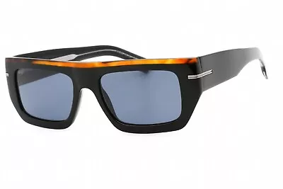 HUGO BOSS BOSS 1502/S 0I62 KU Sunglasses Black Havana Frame Blue Lenses 54mm • $71.99