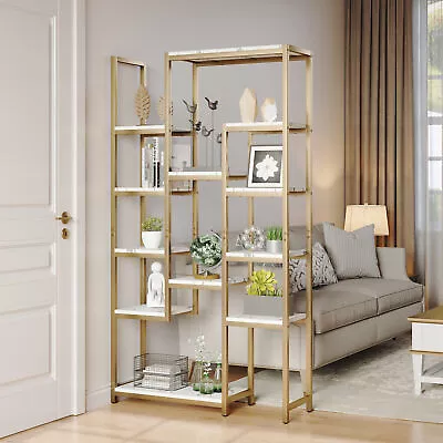 71  Tall Bookshelf Bookcase Open Display Shelves W/ 12 Unit Shelf Storage Rack • $102.99