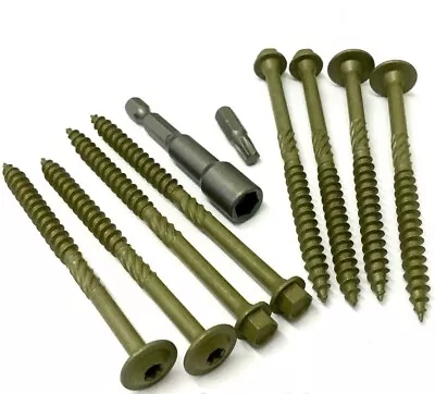 Timberfix Torx Wafer / Hex Hexagon Head Sleeper Fastener Index Landscape Screws • £8.58