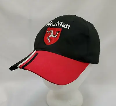 Baseball Cap Hat Motorcycle Race Isle Of Man Black Bike Embroidered Patch • $15.39