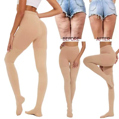 Women Compression Pantyhose Support Stockings Varicose Veins Edema 20-30 MmHg • $25.86
