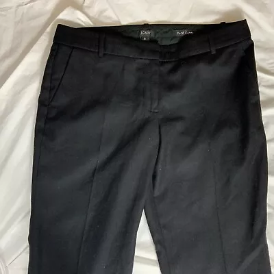J.Crew Cafe Capri Wool Cuffed Lined Cropped Black Straight Leg Pants Size 6 • $18.99