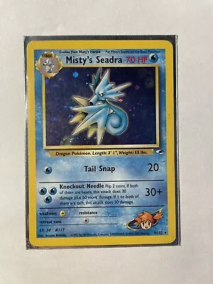Pokémon TCG Misty's Seadra Gym Heroes 9/132 Holo Unlimited Holo Rare • $15