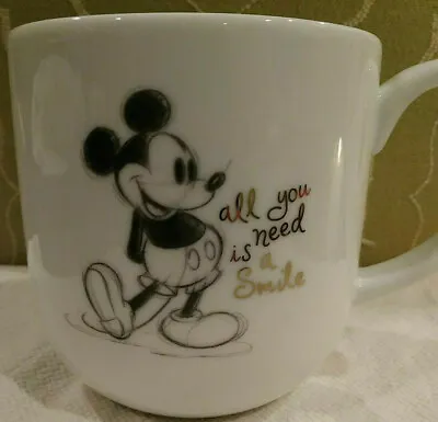 WILLIAMS SONOMA DISNEY ALL YOU NEED IS A SMILE Mickey Mouse Cup Mug Collectible  • $12.60