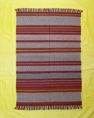 5x7 Kilim Navajo Southwestern Bohemian Wool Multicolor Rug Handmade Rust • $200.45