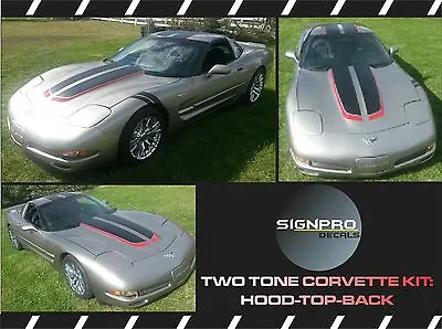 Corvette Chevrolet C5 Racing Stripes Rally Stripes Decal Kit 1997-04 2 Tone Kit • $124.99