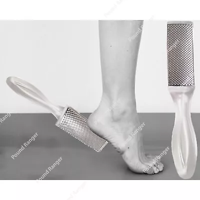 New Pedicure Stainless Steel Scrubber Foot Rasp File Hard Dead Skin Rough Callus • £2.98