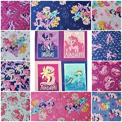 Camelot Cottons My Little Pony MLP Retro FQ 100% Cotton Fabrics + Panel Quilting • £4.75