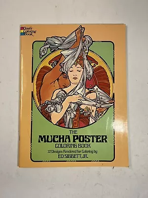 The Mucha Poster Coloring Book 37 Designs New Unused Vintage 1977 • $17.95