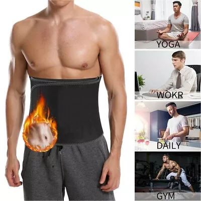 Exercise Hot Waist Tummy Trimmer Slim Sweat Band Body Shaper Belt Wrap Fat Burn • $17.88