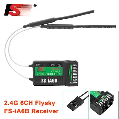 Flysky FS-iA6B 2.4G 6CH Receiver PPM Output With IBus Port F/FS-Transmitter H8Q8 • $15