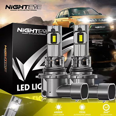 NIGHTEYE Pair 9006 HB4 70W LED Headlight Bulbs High Low Beam 30000LM 6500K White • $26.99