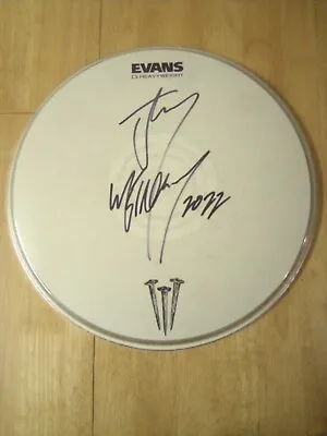 £250 • Buy Slipknot Jay Weinberg Stage Used  Signed Autographed Evans Snare Drum Head 14 