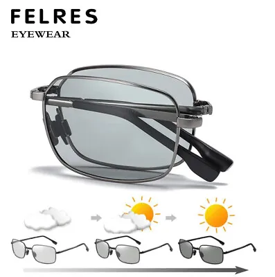 $14.07 • Buy Foldable Men Photochromic Polarised Sunglasses Night Vision Driving Glasses New