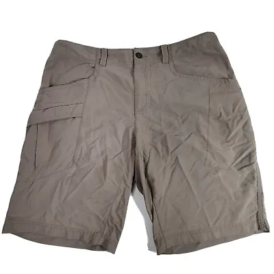 Mountain Hardwear Mesa Shorts Mens 35 Khaki Lightweight Hiking Chino Pockets • $18.88