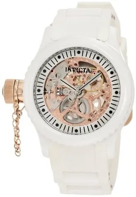 Invicta 1827 Women's Russian Diver Rose Gold Dial White Rubber Band Watch • £313.44