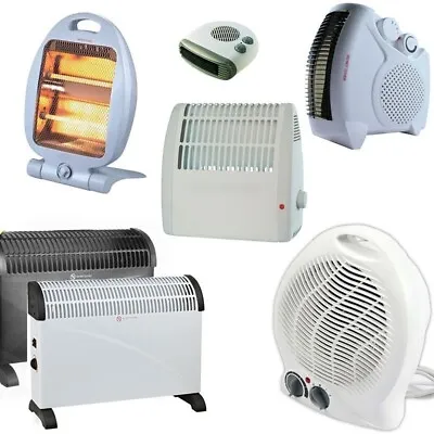 £14.99 • Buy Electric Radiator Convector Heater Fan Halogen Adjustable Wall Thermostat Timer