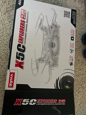 SYMA X5C-1 Explorer 2.4G Drone With Camera Plus 6 Batteries And Extra Blades  • $39
