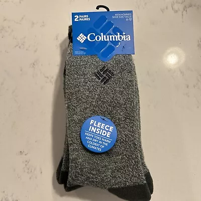 NWT  Men's 2Pk Thermal Fleece Lined Socks Gray Size 6-12 Shoe MSRP  $16 • $9.99