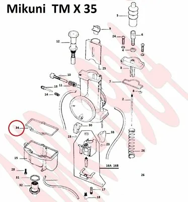 MIKUNI Spare Parts Original Series Tmx 35 Gasket O-Ring Bowl 028 Tm38/52 • $23.20