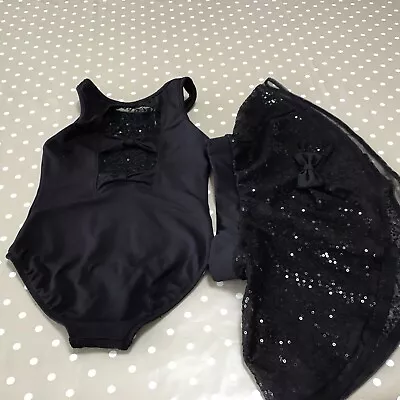 Mirella Leotard/skirt Black  Age 4/6 • £2.99