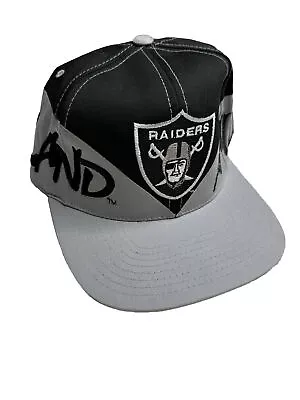 Vintage  Los Angeles Raiders Logo 7 Snapback Hat Oakland All Over Design NOS • $80.30