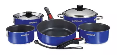 Magma Induction Non-Stick Enamel Finish Cookware Set - 10pc - : A10-366-MR-2-IN • $369.99