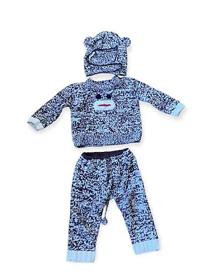 2H Knits Sock Monkey Halloween Costume With Hat  Size 2 T Brown White • $24