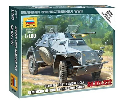 Zvezda 1/100 SdKfz.222 Armoured Car • $9.50