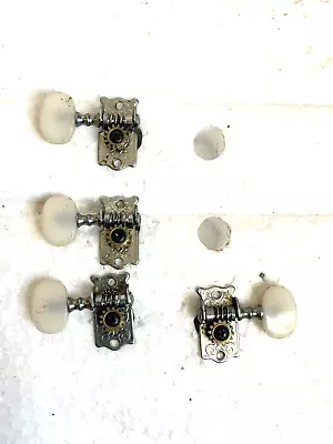 Vintage Silvertone Acoustic Guitar Tuning Pegs Tuners Machines (4 Total) • $45